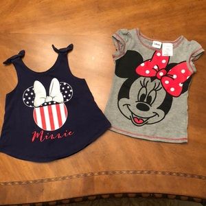 Two Minnie Mouse shirts